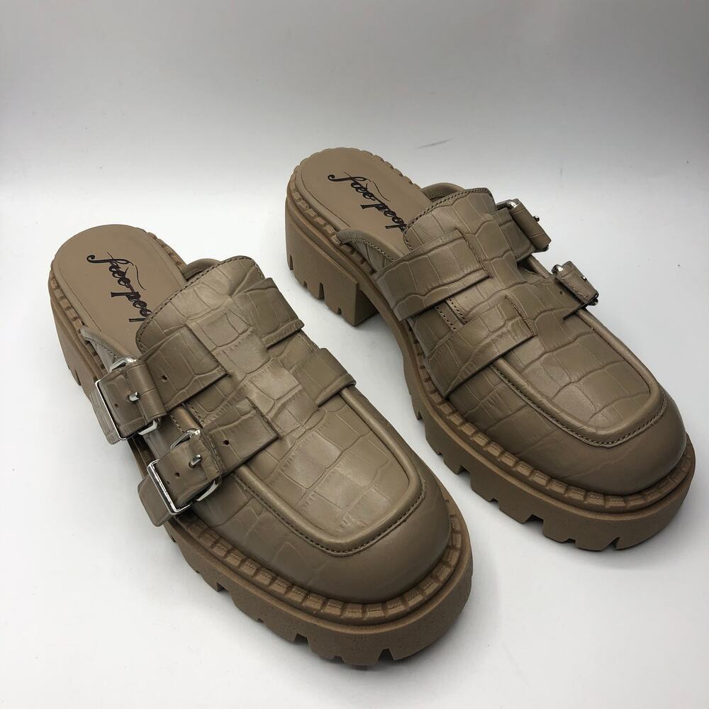 Free People Womens Buckle Lyra Lug Womens Loafers Size 39 US 9